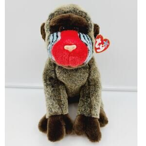 Ty Large Plush Beanie Buddy - CHEEKS the Baboon 10" MWT Stuffed Animal Toy